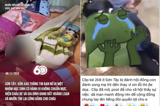 Ảnh khỏa thân của học sinh cấp 2 ở Sơn Tây bị chụp và bạo lực