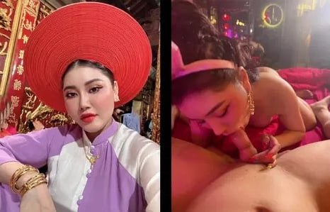 Cô gái xinh đẹp làm tình oral cho các quý ông