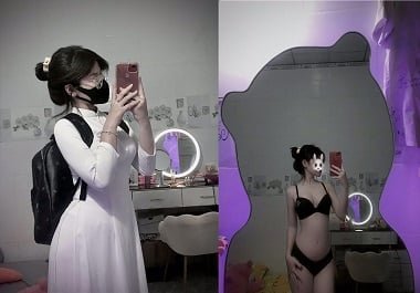 Chịch em Thu Hiền hàng to áo dài