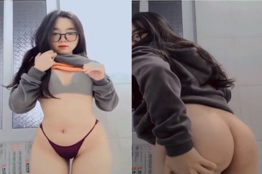 Em kính cận sexy với mông to làm bùng cháy đam mê